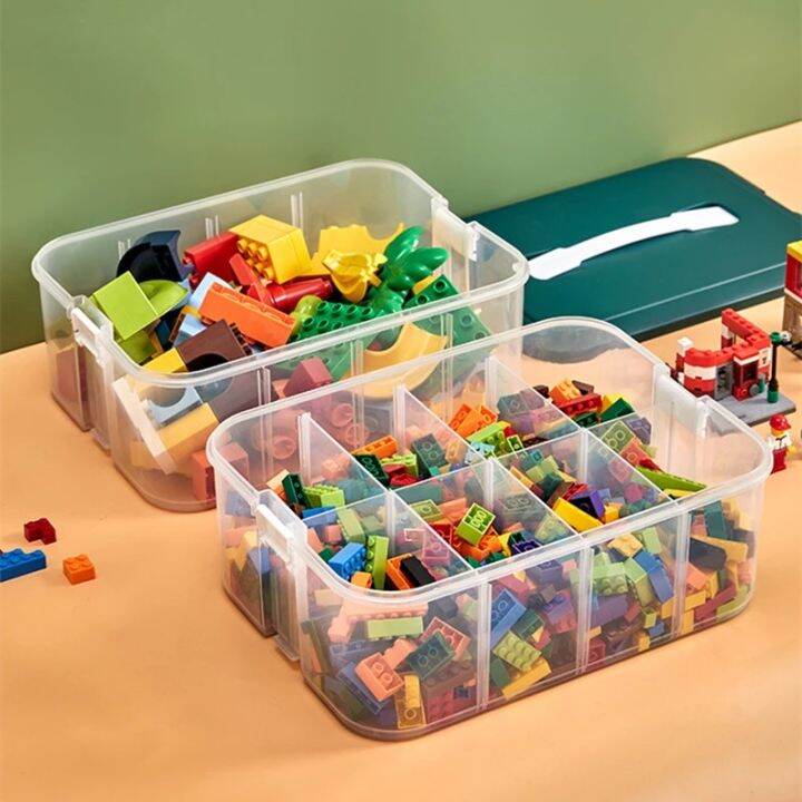 Building Blocks Storage Box Stackable Toys Organizer Large Particle
