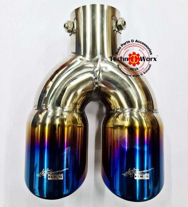 HKS Dual Muffler tip Universal for all Car Sedan Hatchback Suv