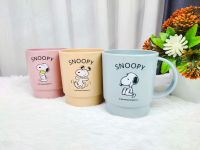 Moshi Moshi แก้วน้ำ แก้วน้ำพลาสติกมีหูหิ้ว ขนาด 300 cc. ลาย Snoopy