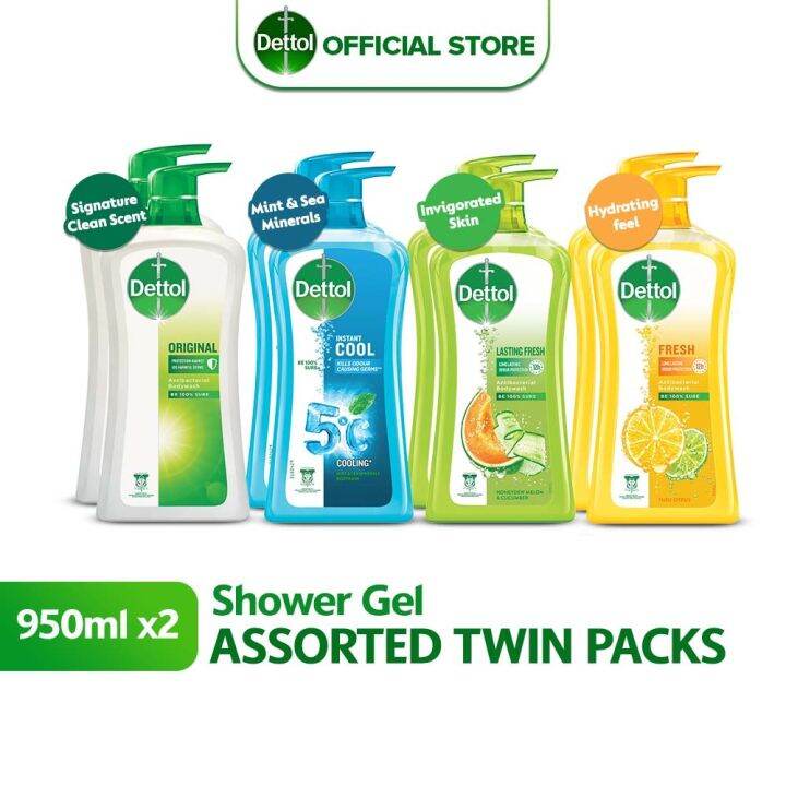 Dettol Shower Gel 2x950ml (Value Pack) Lazada