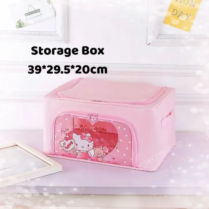 Hello Kitty Waterproof Transparent Folding Storage Box | Lazada