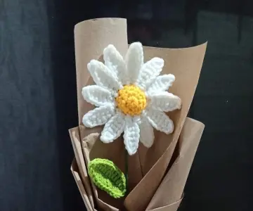 Crochet daisy flower (per piece)