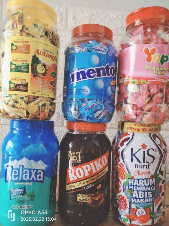 Promo 6 Toples Paket (COD) Permen Mint Kis,mentos,kopiko,yupi,antangin ...