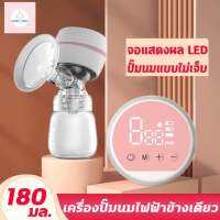 เครื่องปั๊มนมไฟฟ้า หน้าจอแสดงผล LED แถมจุกหลอก ดูดได้ 9 ระดับ วัสดุ PP ที่นำเข้า ไม่มี BPA ปลอดภัย ไร้กลิ่น Breast Pump