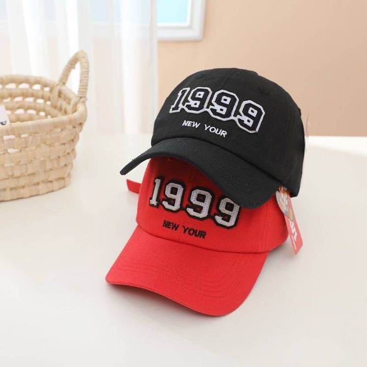 หมวกเด็ก-1ปี-8ปี-รอบหัว-52-54-cm-หมวกแก๊ป-ปักตัวเลข-1999-หมวกแฟชั่นเด็ก