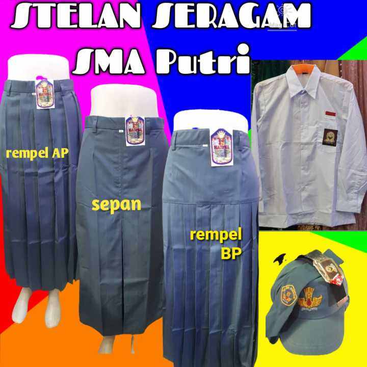 SERAGAM SMA PUTRI#ROK SEKOLAH SMA#BAJU SEKOLAH SMA#STELAN SEKOLAH SMA ...