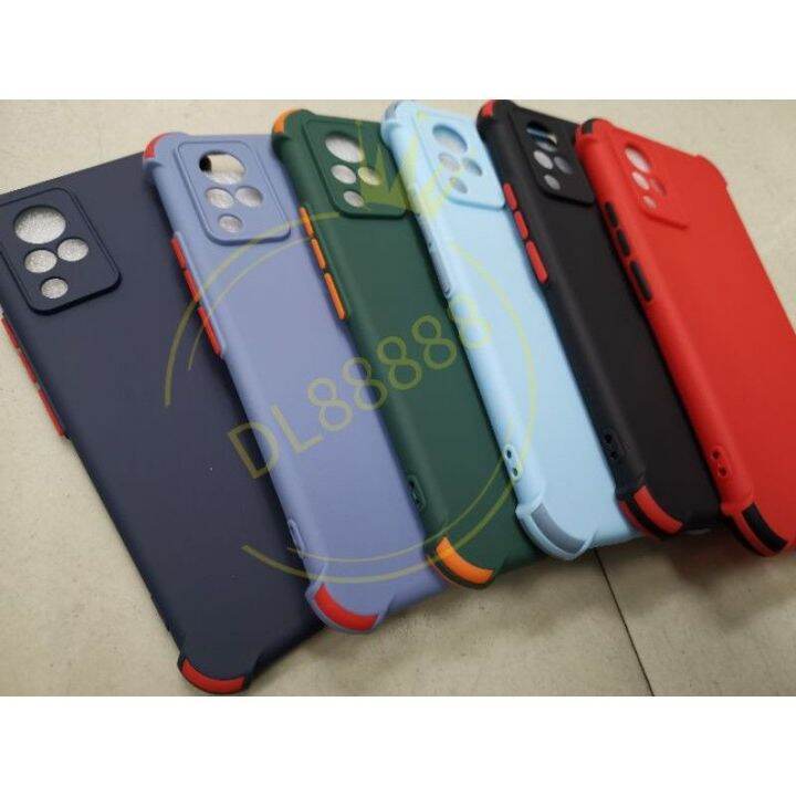 v21รุ่น-ใหม่ล่าสุด-พร้-อมส่งในไทย-เคสtpu-นิ่ม-สีพื้นปุ่มสี-for-vivo-v21-5g-v21-5g-v21