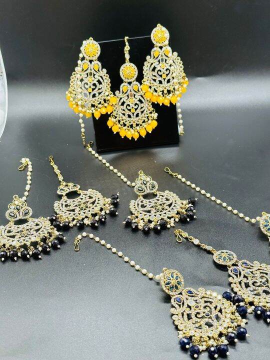 beautiful mirror Tikka set with sahare Lazada PH