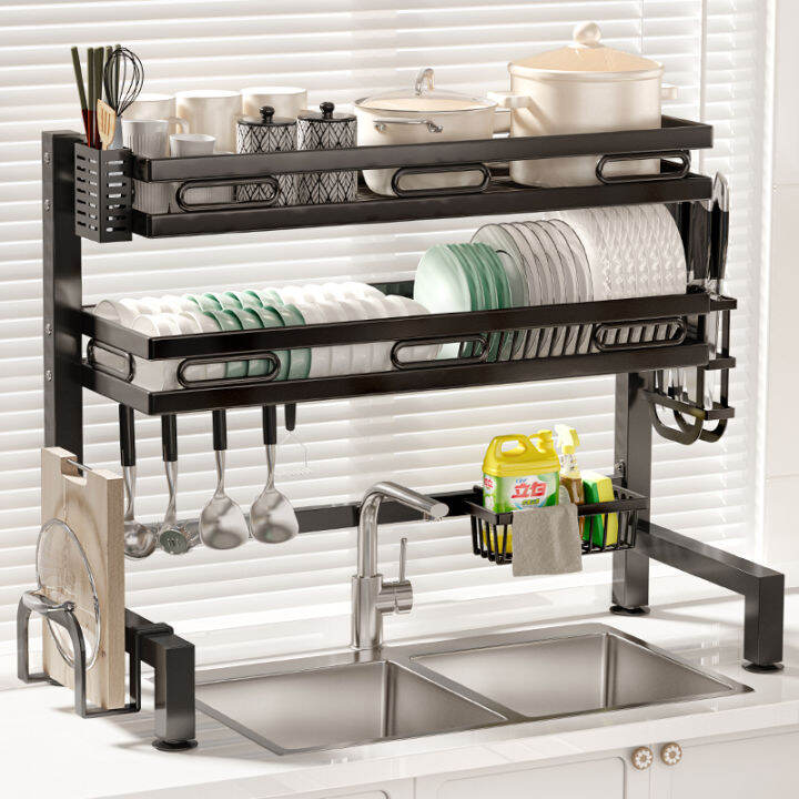 Kitchen Sink Storage Shelf Countertop Dish Storage Rack Multi