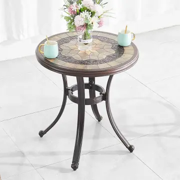 Small round deals wrought iron table