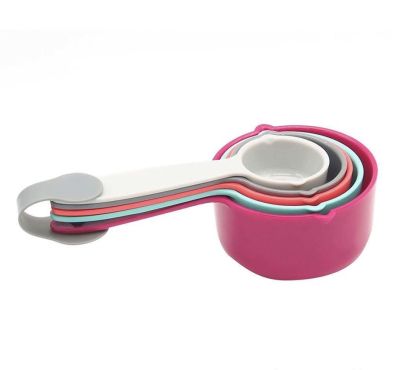 5pcs/set Foldable Measuring Spoon Set Colorful Baking Measure Scoop Kitchen Flour Sugar Measuring Cup