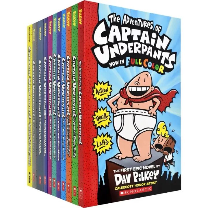 In Stock🚛Captain Underpants Full color 11 books หนังสือการ์ตูนสี