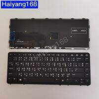 Keyboard คีย์บอร์ดโน๊ตบุ๊ค​ ใช้ก้บ Hp EliteBook 840-G1 840-G2 850-G1 740-G1 745-G2 750-G1 750-G2 755-G2 , Zbook 14 ภาษาไทย-อังกฤต มีไฟ มีปุ่มเม้าท์