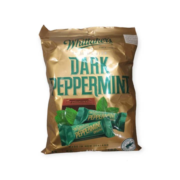 whittakers-dark-peppermint-180g-วิทแทคเกอร์ช็อคโกแลตดาร์กรสเปปเปอร์มินต์-180กรัม