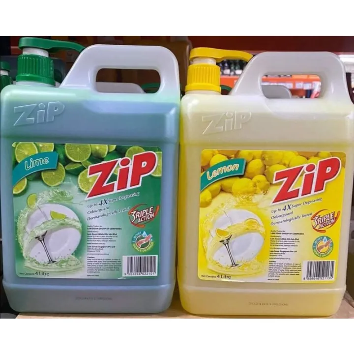 Zip Dishwashing Liquid Lemon/Lime 4L Lazada PH