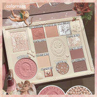 Colorrose จานอายแชโดว์แบบนูนจานบลัชออนไฮไลท์แบบชิ้นเดียวจานแต่งหน้าสีชานมแบบใหม่สำหรับผู้หญิงกลุ่มน้อย