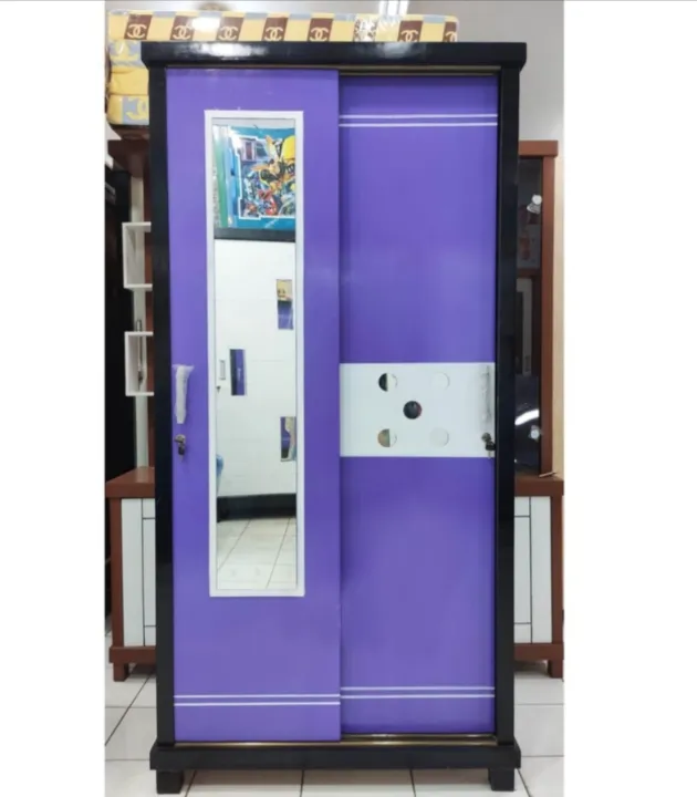 lemari sleding 2 pintu / lemari pakaian 2pintu minimalis / lemari 2