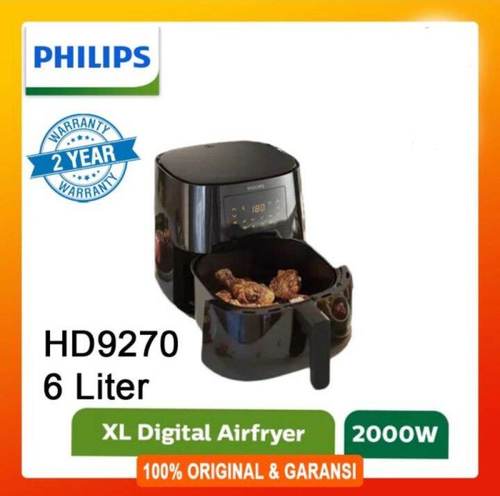 PHILIPS Essential Air Fryer XL Digital HD9270 HD 9270 GARANSI RESMI