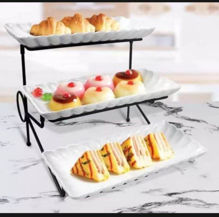 3 tier shop rectangular serving platter