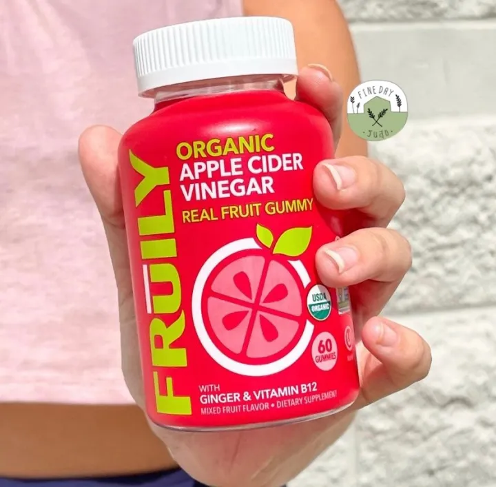🇺🇸Fruily🇺🇸แอปเปิ้ลไซเดอร์ กัมมี่ แบบเคี้ยว Organic Apple Cider Vinegar