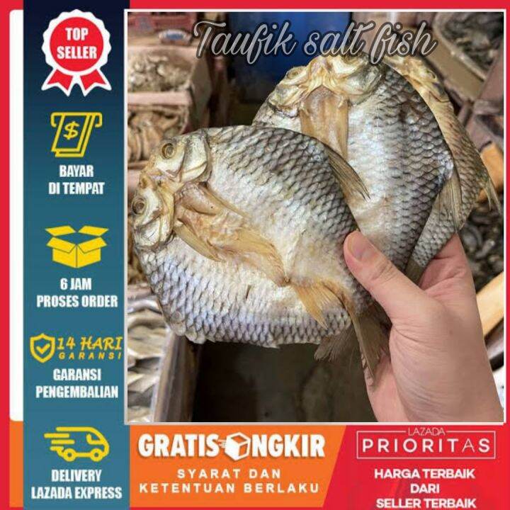 ikan asin tawes belah besar kemasan 1 kg best seller | Lazada Indonesia