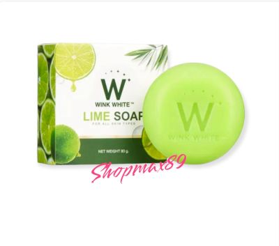 #พร้อมส่ง สบู่มะนาว วิงค์ไวท์ Wink White Lime Soap 80 g.