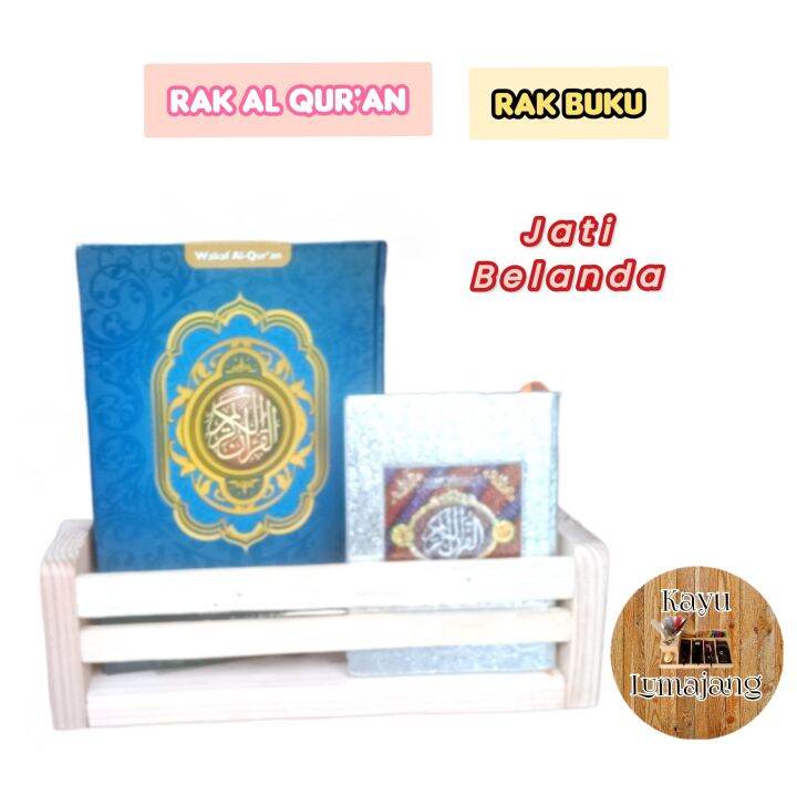 Rak Buku Kayu Tempel Dinding Minimalis Tempat Al Qur An Murah Original Lazada Indonesia