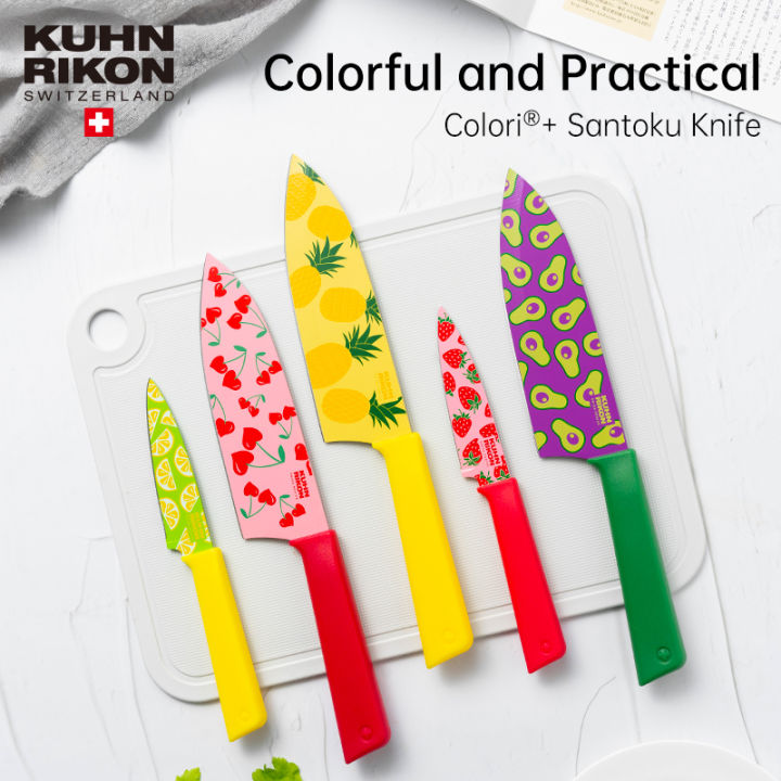 Kuhn Rikon Color+ Paring Knife 4 funky fruit citrus