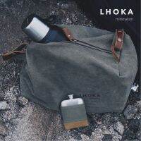 Lhoka ฝาครอบป้องกันขวดไวน์พร้อมผ้าใบสแตนเลสแนววินเทจแบบพกพาสะดวกสำหรับใช้กลางแจ้งรุ่น Bold