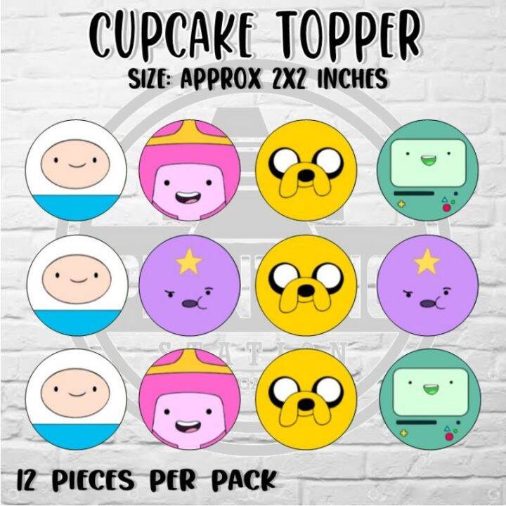 Adventure time theme Cupcake topper | Lazada PH