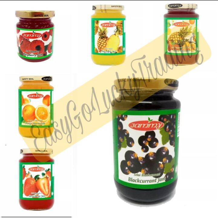 (EasyGoLuckyTrading) Jammy Fruits Jam (6 Flavours) 240g Lazada