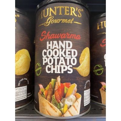 Hunter’s Gourmet Hand Cooked Potato Chips Shawarma 150 g. มันฝรั่งทอดกรอบ รสชาวาน่า ตรา ฮันเตอร์ กรูเมท แฮนด์ คุก โปเตโต้ ชิพส์ ชาวาน่า