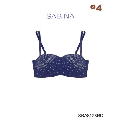 Sabina ซาบีน่า รหัส SBA8128 เสื้อชั้นใน (มีโครง) รุ่น Doomm Doomm สีน้ำเงิน