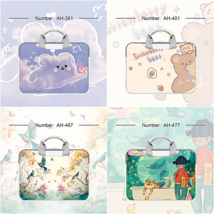 PU leather Laptop Bag with Multiple Pockets, Water Resistant and Thick