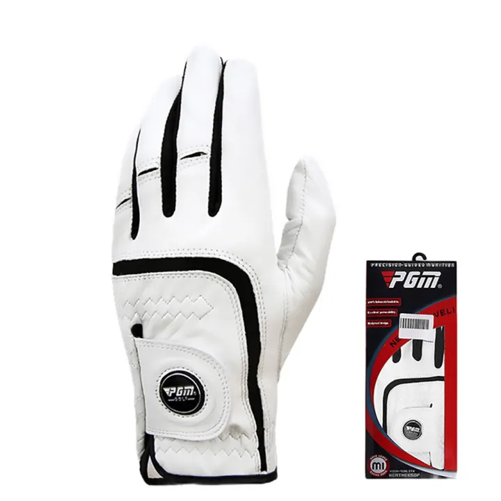 PGM Men Golf Gloves Full Kid Cape Genuine Leather Sport Hand Glove Wear