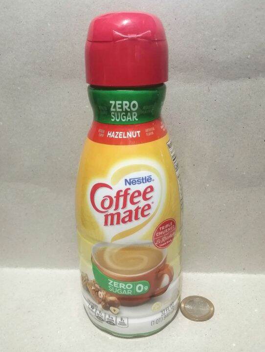 Nestle Coffee Mate Hazelnut Zero Sugar Coffee Creamer 32 fl oz / 946ml