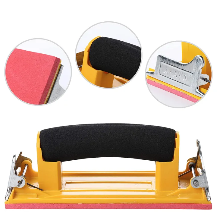 Handheld Sandpaper Holder with Sponge Handle Hand Sander for Drywall