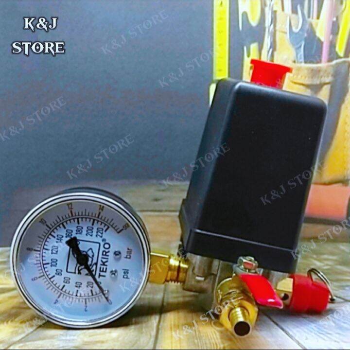 Otomatis Kompresor Angin Pressure Switch Gauge Lazada Indonesia