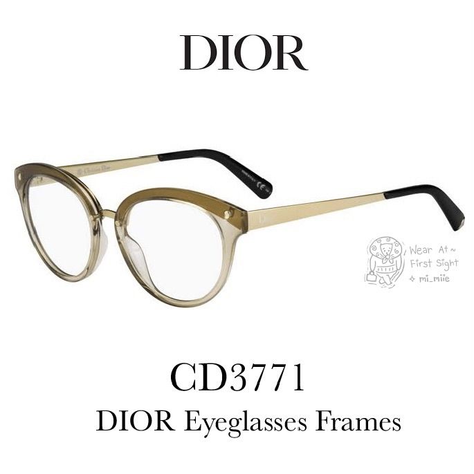 แว่น-dior-กรอบแว่น-christian-dior-ของแท้-100-รุ่น-cd3771-fom-น้ำตาล-gold-glasses-dior-eyeglasses-frames-cat-eye-รับประกันศูนย์-1ปี