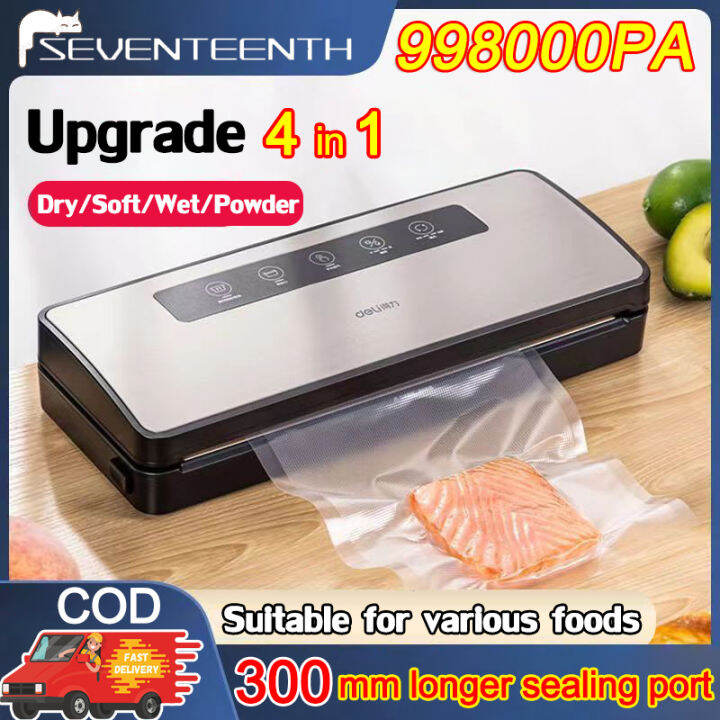 【Including 10 vacuum bags】Gluck Vacuum Sealer 998000pa 220V German technology dry and wet mode