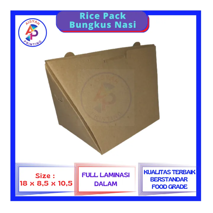 Isi Pcs Rice Pack Bungkus Nasi Bungkus Nasi Lipat Rice Pack