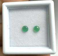 มรกตหลังเบี้ย ทรงกลม 3.5 มม. หินธรรมชาติ 100% Emerald 3.5mm round shape 100% natural gemstone