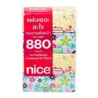 Nice ไนซ์ กระดาษเช็ดหน้า ซอฟท์แพ็ค ห่อละ 220แผ่น ( แพ็ค 4 ห่อ ) สะอาด เนียนนุ่ม จากธรรมชาติ 100% กระดาษทิชชู่ ทิชชู่