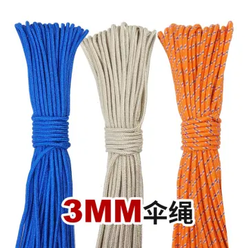 Survival Cord Strength Paracord Rope 50FT 3mm Paracord 33 color Parachute  cord Rope 1 Strand Paracorde Outdoor Survival Equipment Clothes line DIY