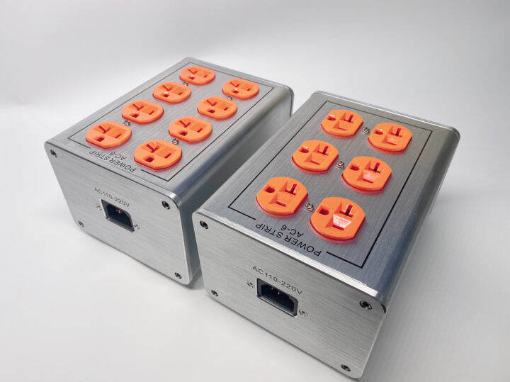 Audiophile Audio Power Strip American Standard Aluminum Alloy Power Strip Power Socket Red