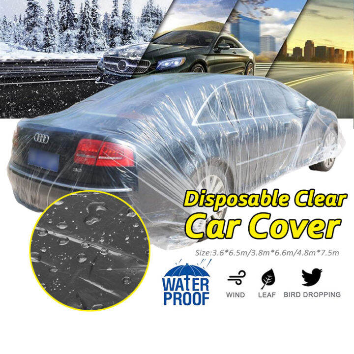 Thickened Plastic Car Cover PE Film Disposable Plastic Car Cover