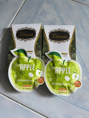 2 แถม 2 Apple Herb  Detox แอปเปิ้ลเฮิร์บ 2 ซอง  วีเลน่า 2 กล่อง ของแท้✅คุมน้ำหนัก คุมหิว Vilena ล็อตใหม่ #สเลนชัวร์(สูตรดั้งเดิม)