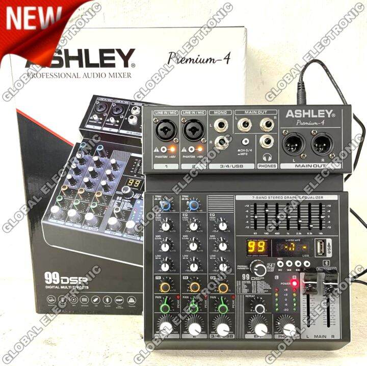 Mixer Ashley Premium 4 / Premium 6 Original Ashley USB Mp3 | Lazada ...