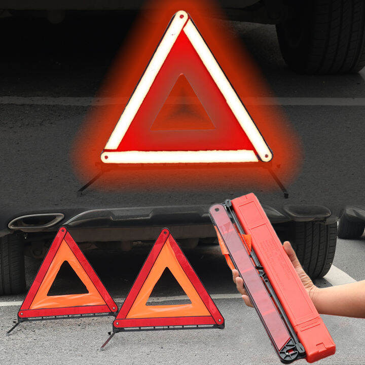 Car Emergency Breakdown Warning Triangle Red Reflective Road Safety ...