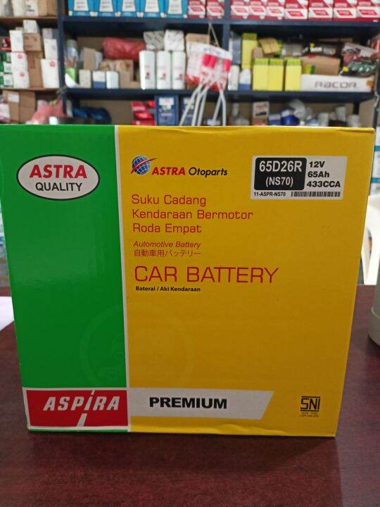 Aki Kijang / Aspira NS70 Astra Otoparts 12V 65Ah / Aki L300 Phanter